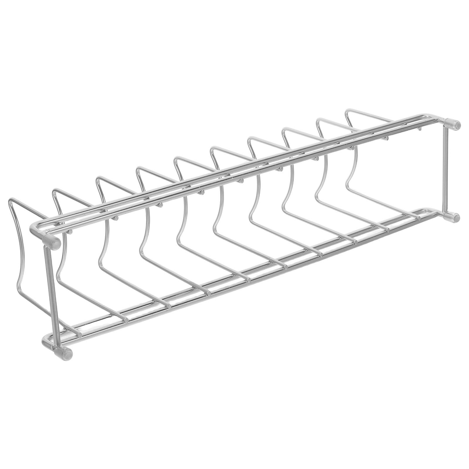 Kitchen Cabinet Baking Sheet Organizer - Stainless Steel 9 Section Pot Lid