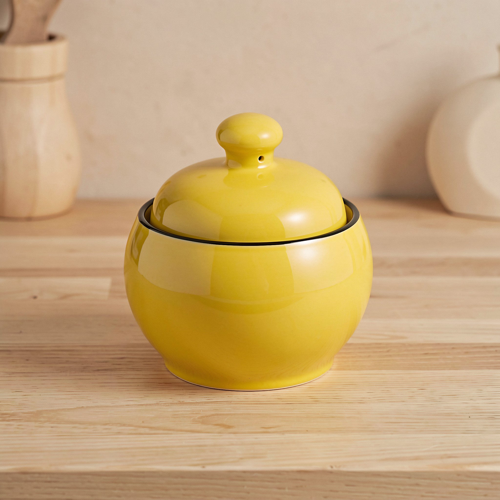 Ceramic Sugar Jar Drum Shape V - Kitchen Baking Storage Containers ulasan dan harga