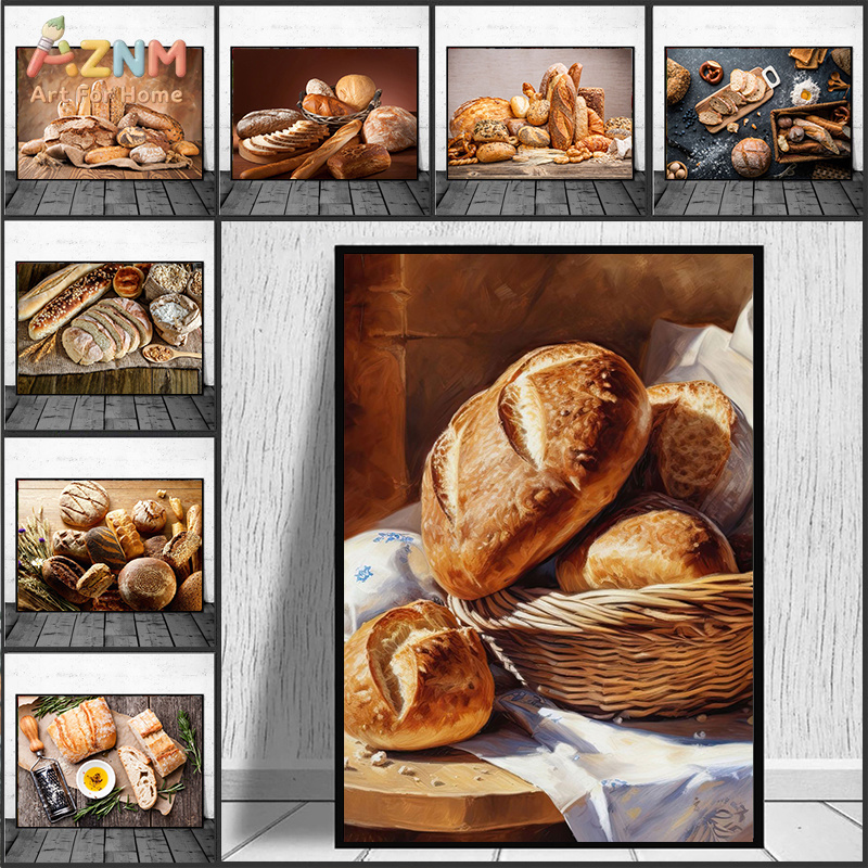 AZNM Realistic Fresh Baked Bre - Kitchen Baking Wall Art ulasan dan harga