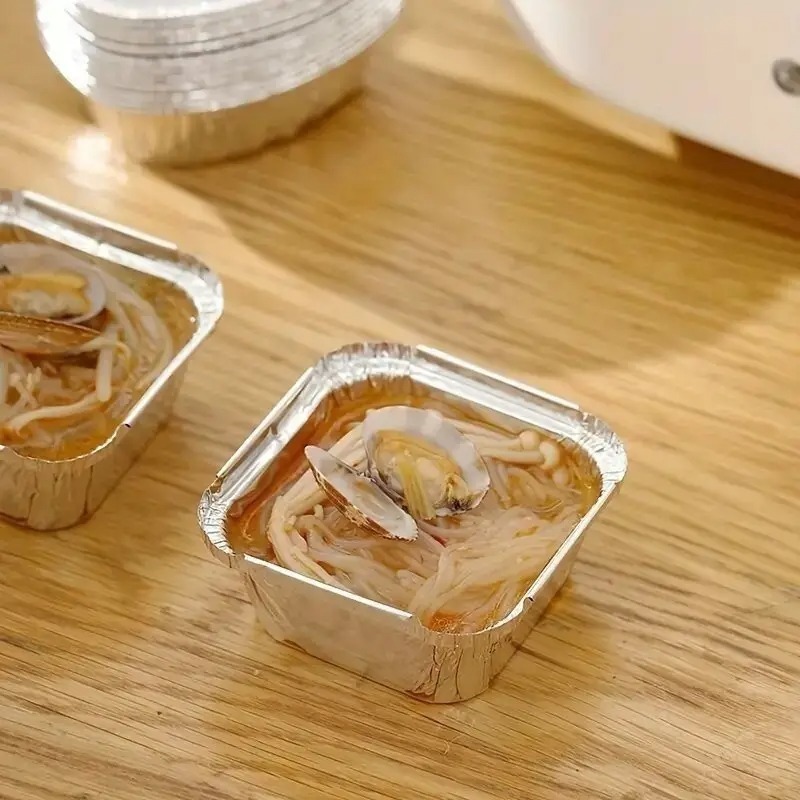20/40Pcs Square Disposable Alu - Kitchen Baking Storage Containers ulasan dan harga