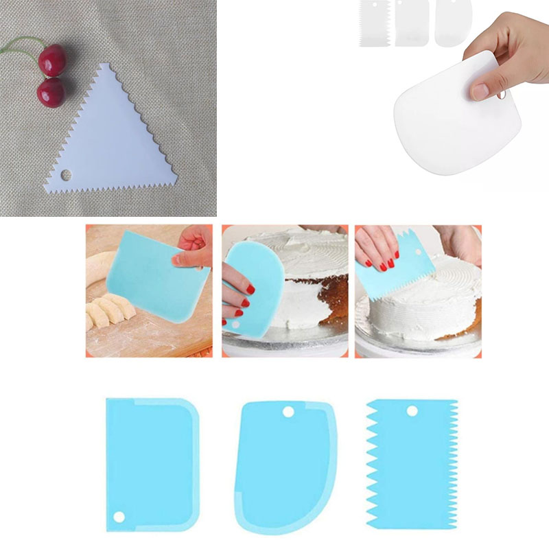 Plastic Cake Scraper Set Bakin - Fondant Smoother Set ulasan dan harga