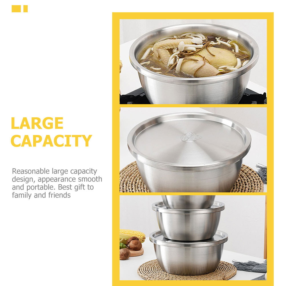 1Set Stainless Steel Mixing Bo - Kitchen Baking Storage Containers ulasan dan harga