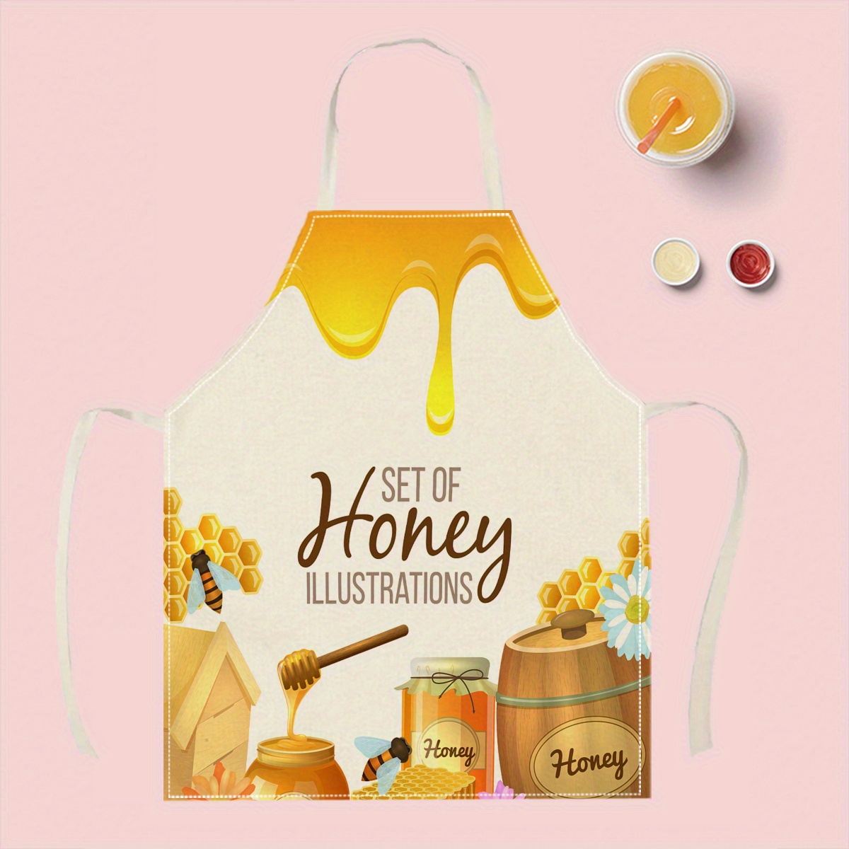 1pc Honey Bee Apron Sweet Kitc - Kitchen Baking Gift Ideas ulasan dan harga