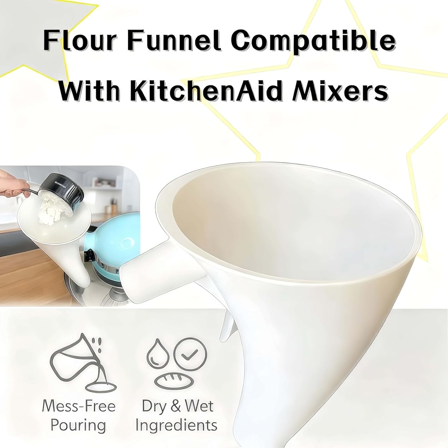 Flour Funne Mixer for Kitchen  - Kitchen Aid Baking Mixer ulasan dan harga