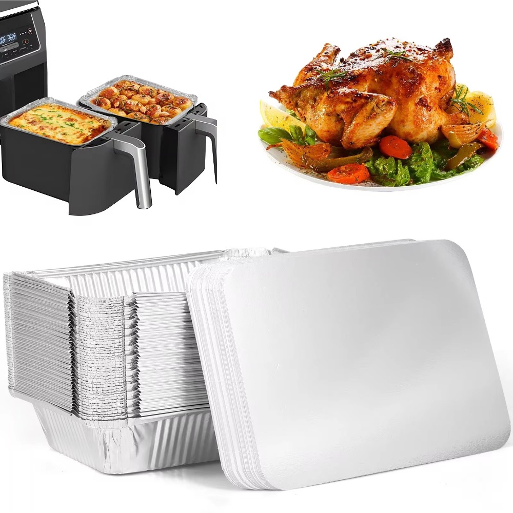 10PCS Disposable Aluminum Foil - Kitchen Baking Storage Containers ulasan dan harga