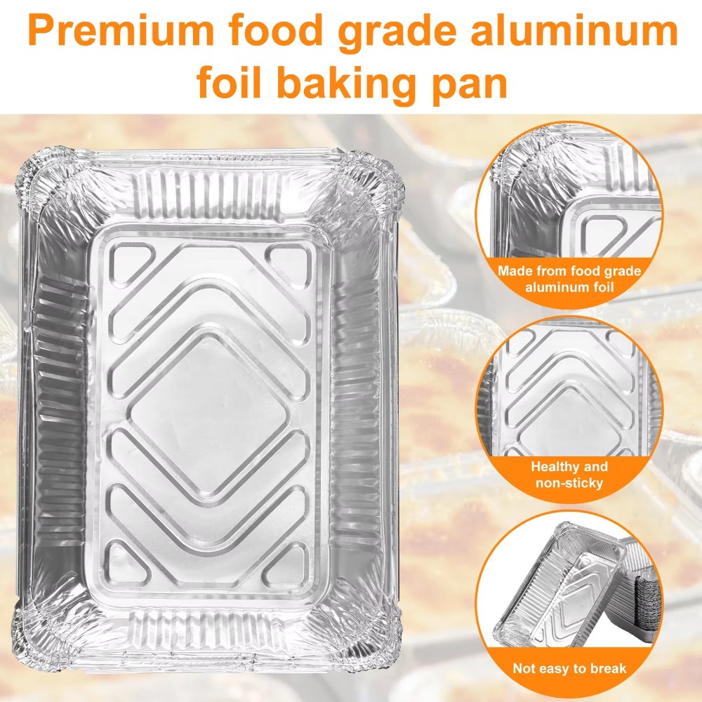 10PCS Disposable Aluminum Foil - Kitchen Baking Storage Containers ulasan dan harga