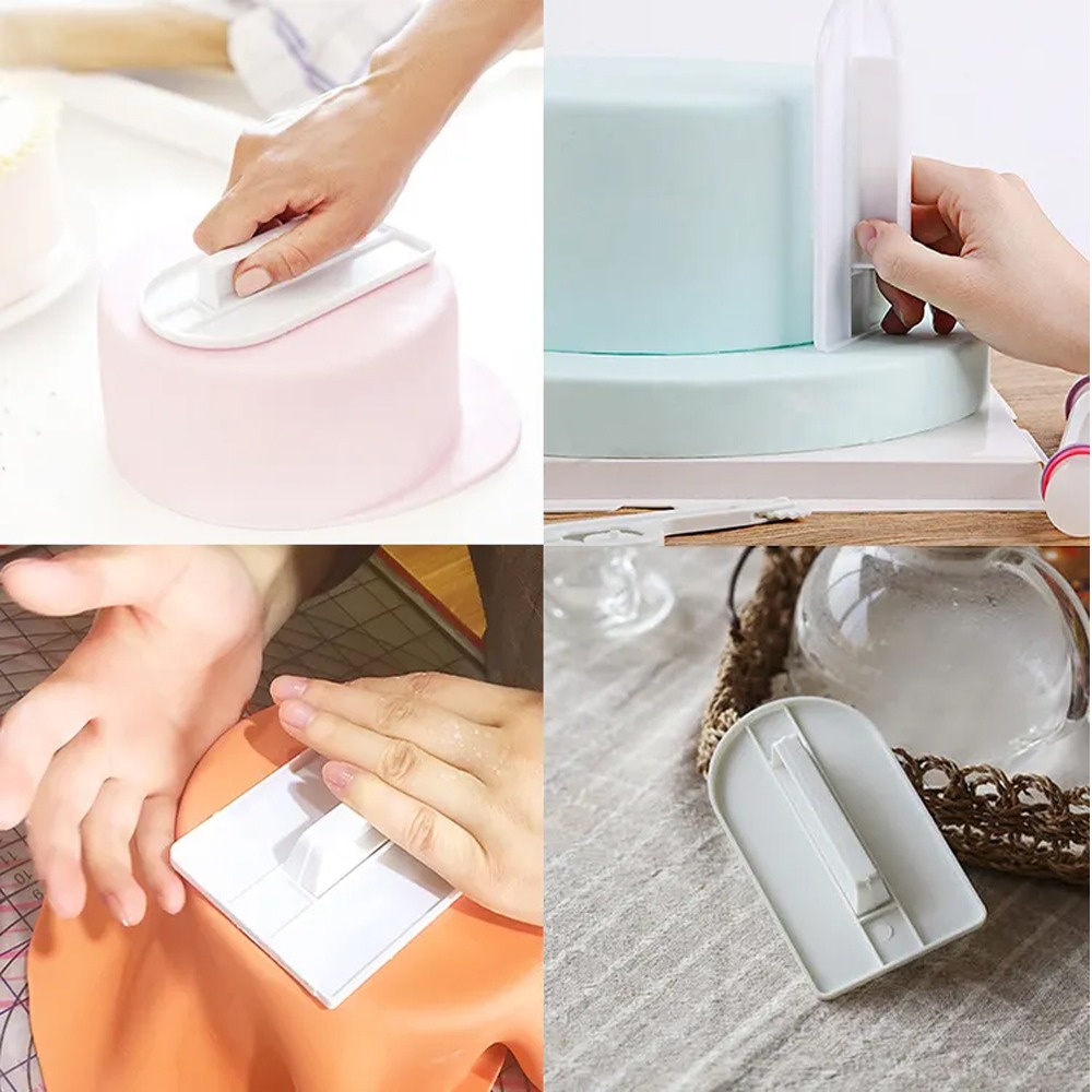 Plastic Cake Smoother DIY Fond - Fondant Smoother Set ulasan dan harga