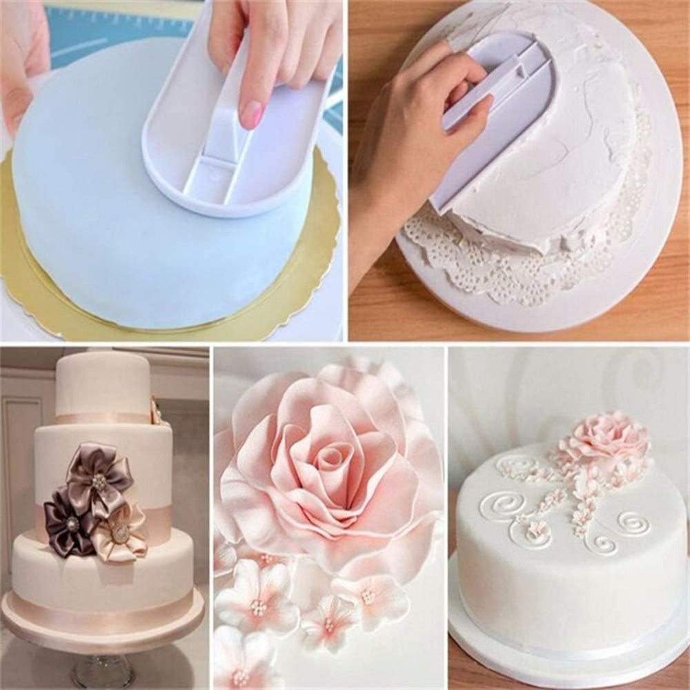 Plastic Cake Smoother DIY Fond - Fondant Smoother Set ulasan dan harga
