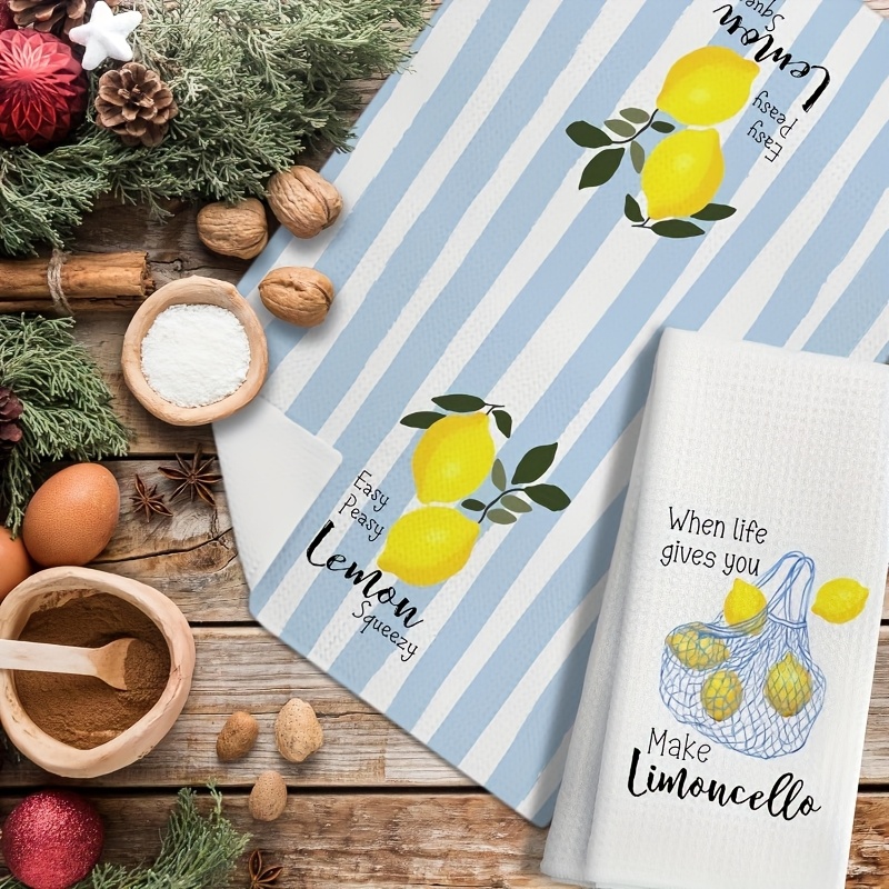 2Pcs, Lemon Mesh Kitchen Towel - Kitchen Baking Cooking ulasan dan harga