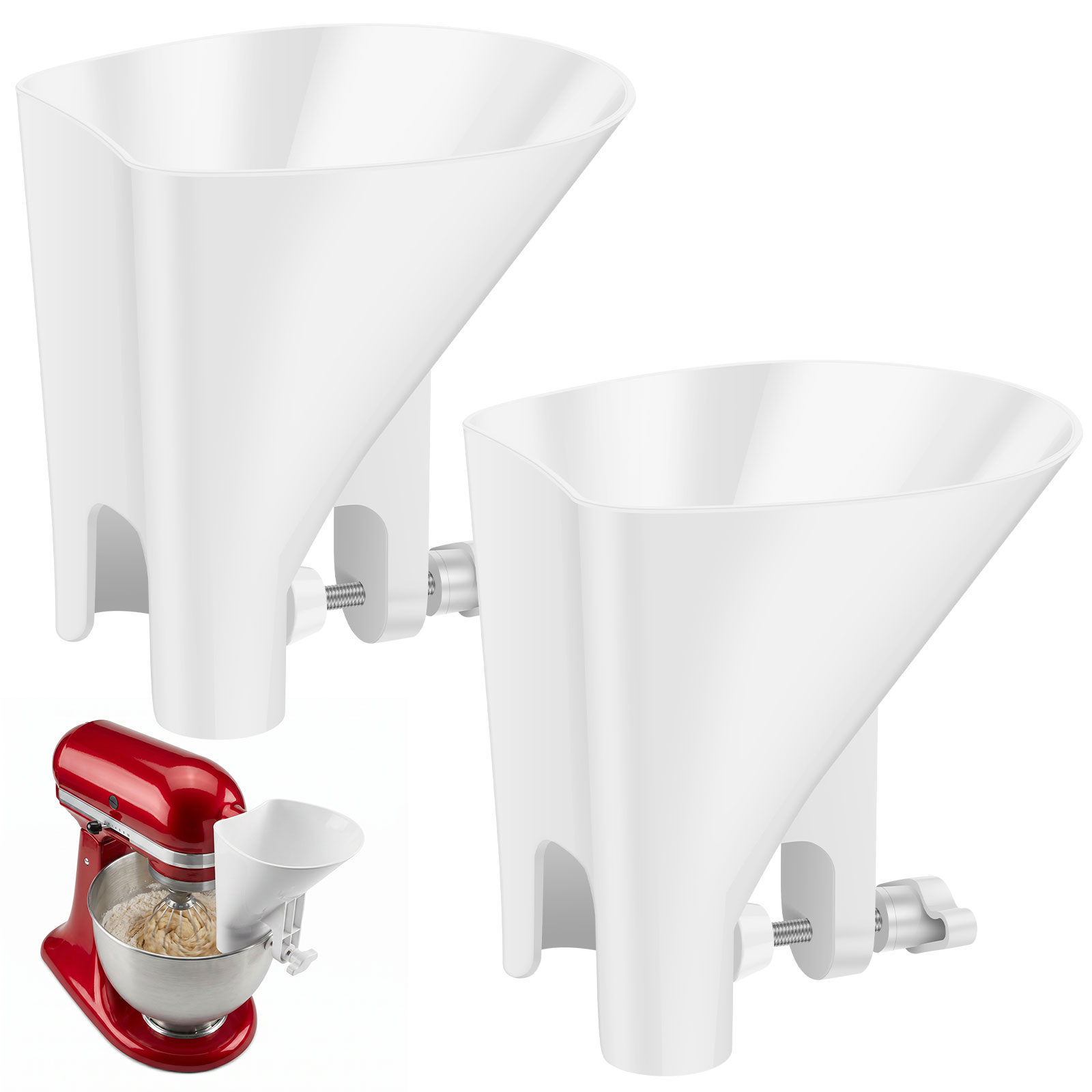 Spill Proof Flour Funnel for 4 - Kitchen Aid Baking Mixer ulasan dan harga