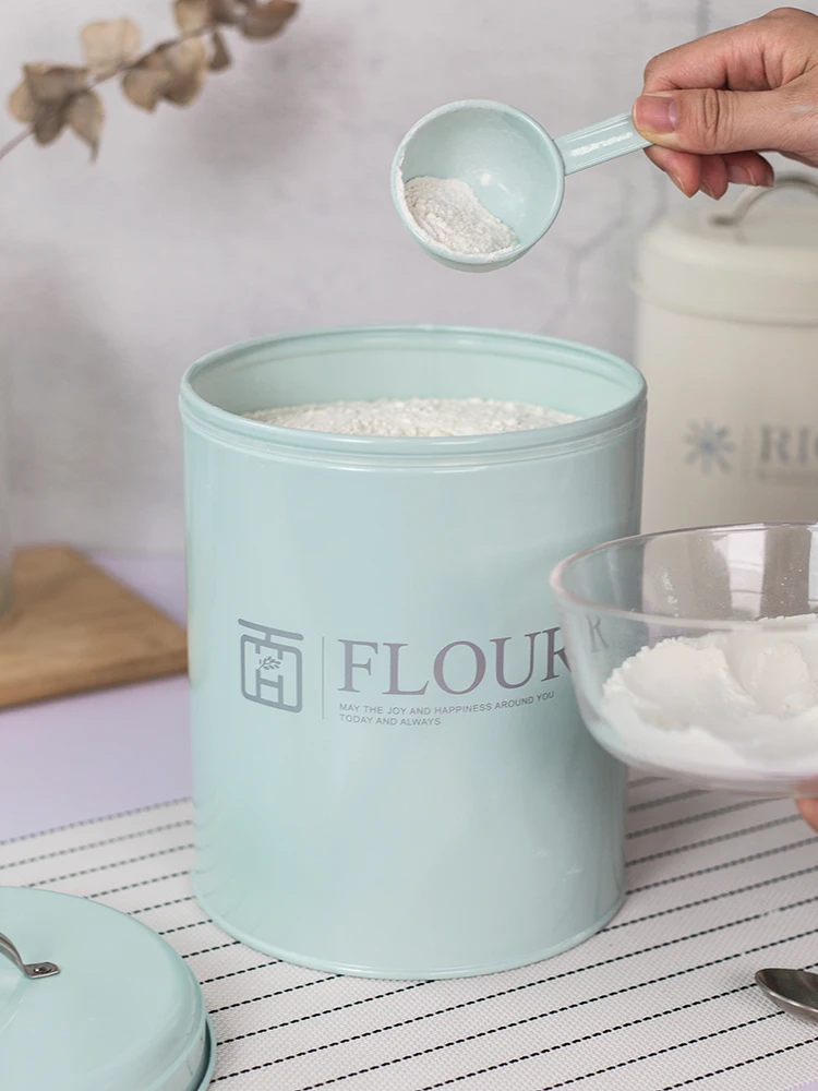 Round Type Baking Flour Storag - Kitchen Baking Storage Containers ulasan dan harga