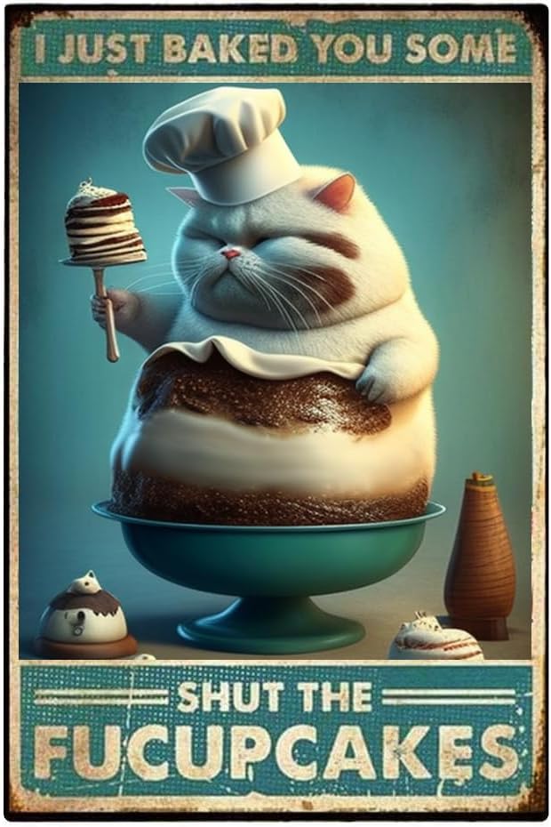 Cat Tin Signs,I Just Baked You - Kitchen Baking Wall Art ulasan dan harga
