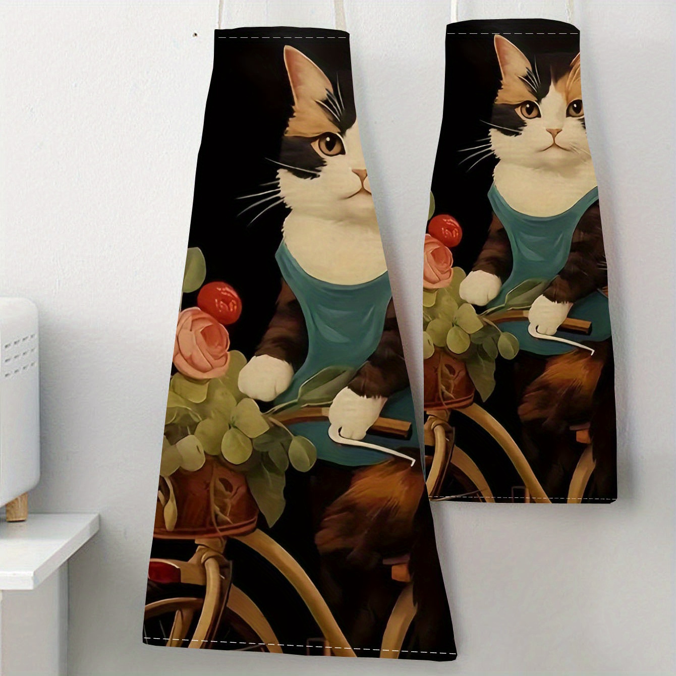 Linen Apron Funny Cat Sunglass - Kitchen Baking Gift Ideas ulasan dan harga
