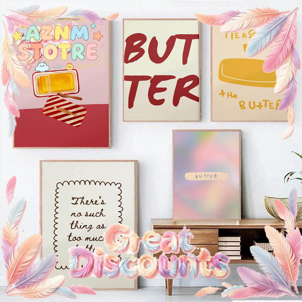 1pc Butter Poster Minimalist K - Kitchen Baking Wall Art ulasan dan harga